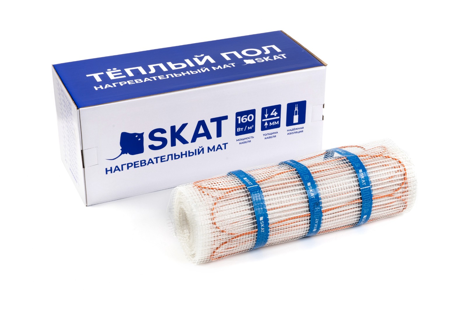 Электрический тёплый пол SKAT HT MAT-80-1280Вт арт 4227 8018₽