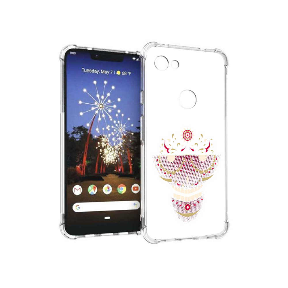 Чехол MyPads Tocco для Google Pixel 3 XL карнавальный скелет абстракция