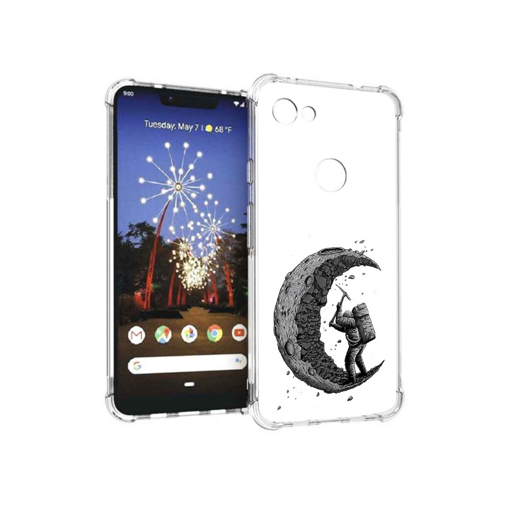 

Чехол MyPads Tocco для Google Pixel 3 XL камненная луна, Прозрачный, Tocco