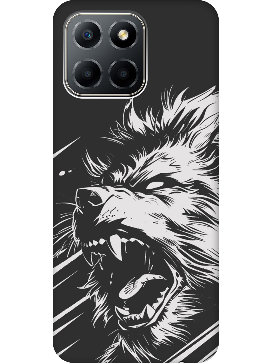 

Силиконовый чехол на Honor X6 / X8 5G с принтом "Рев оборотня" матовый черный, Черный;белый, 762092213