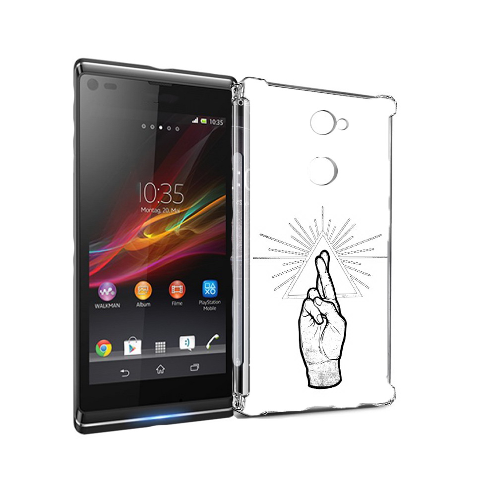 

Чехол MyPads Tocco для Sony Xperia L2 черно белая рука (PT99662.233.681), Прозрачный, Tocco