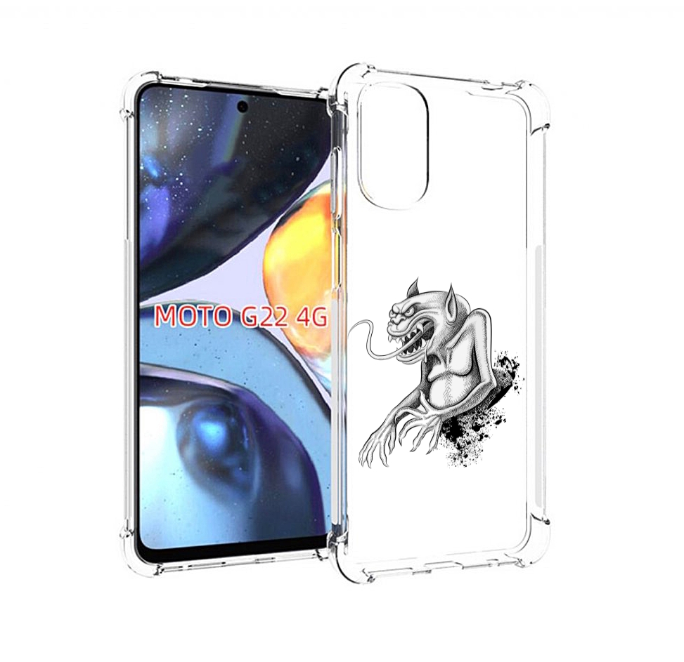 

Чехол MyPads чорт для Motorola Moto G22 4G, Прозрачный, Tocco