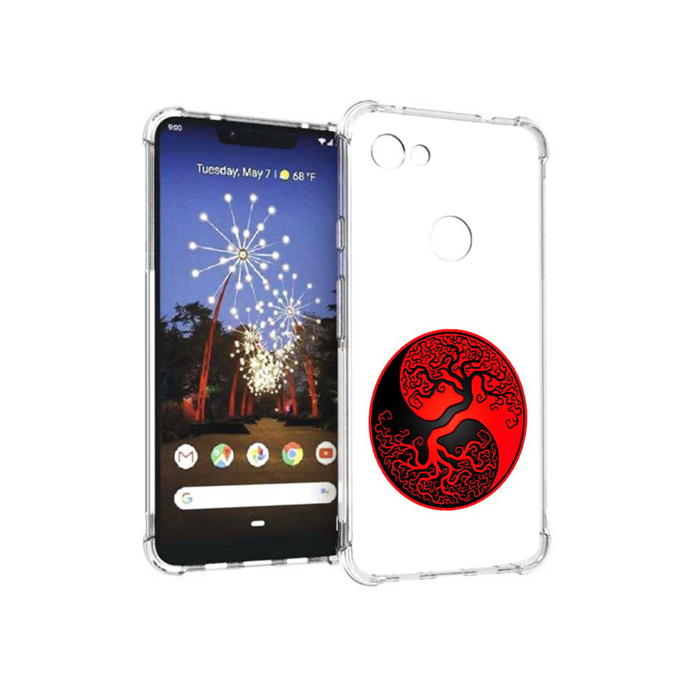 

Чехол MyPads Tocco для Google Pixel 3 XL инь янь дерево, Прозрачный, Tocco