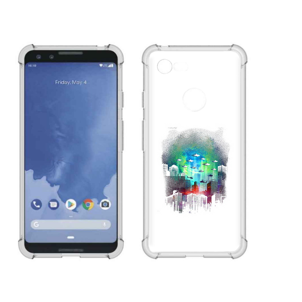 

Чехол MyPads Tocco для Google Pixel 3 город в свечении, Прозрачный, Tocco