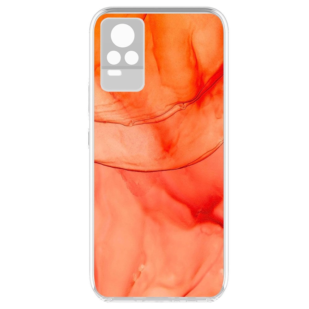 

Чехол-накладка Krutoff Clear Case Абстракт оранж для Vivo V21e