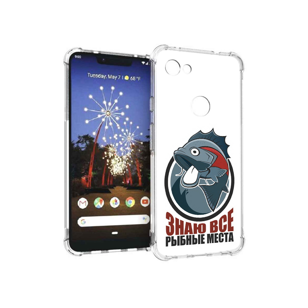 

Чехол MyPads Tocco для Google Pixel 3 XL знаю все рыбные места, Прозрачный, Tocco