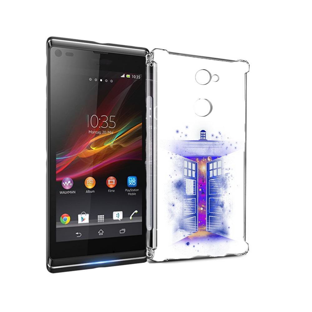 

Чехол MyPads Tocco для Sony Xperia L2 фиолетовый уголок абстракция (PT99662.233.659), Прозрачный, Tocco