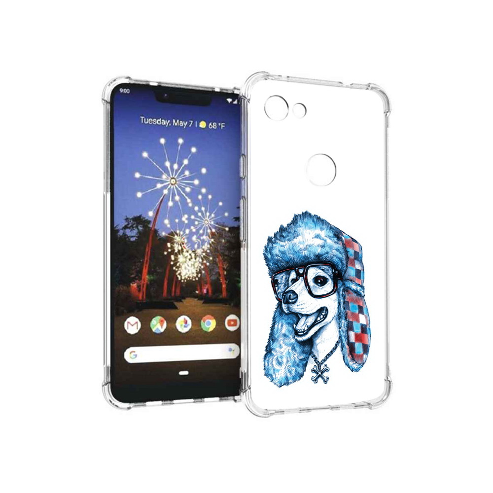 

Чехол MyPads Tocco для Google Pixel 3 XL зимний пес, Прозрачный, Tocco