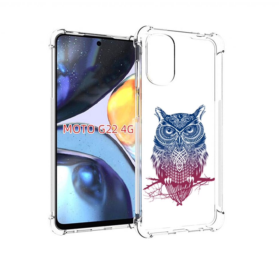

Чехол MyPads хиппи сова для Motorola Moto G22 4G, Прозрачный, Tocco