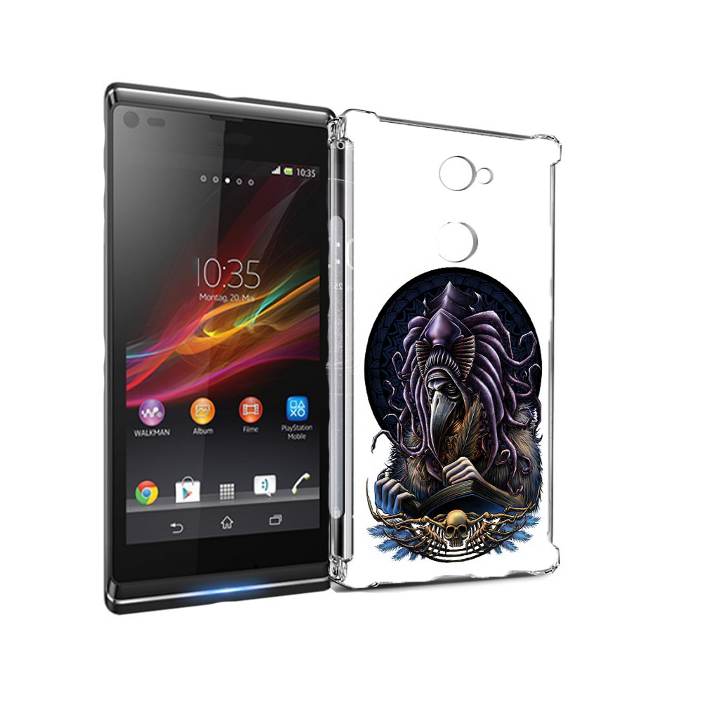 

Чехол MyPads Tocco для Sony Xperia L2 умный ворон (PT99662.233.650), Прозрачный, Tocco