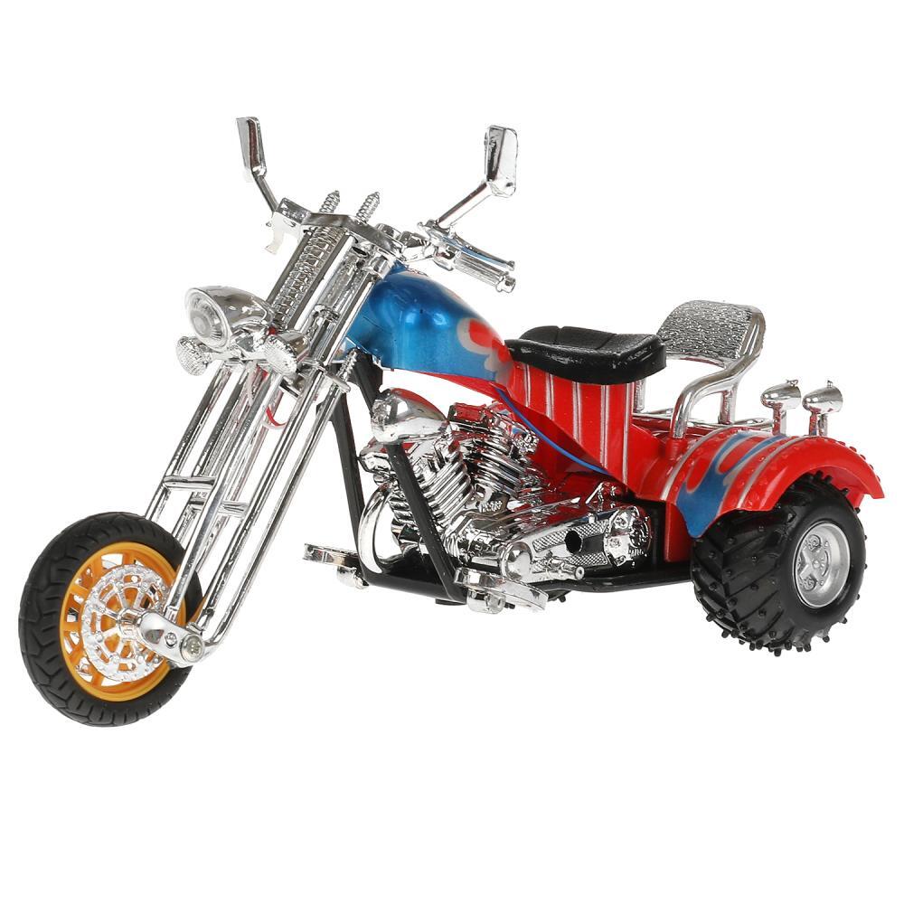 Мотоцикл Трайк Трицикл металлический 18 см свет, звук 1105788364 мотоцикл аккумуляторный трайк 6v4