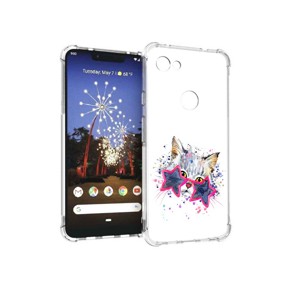 

Чехол MyPads Tocco для Google Pixel 3 XL звездные очки, Прозрачный, Tocco