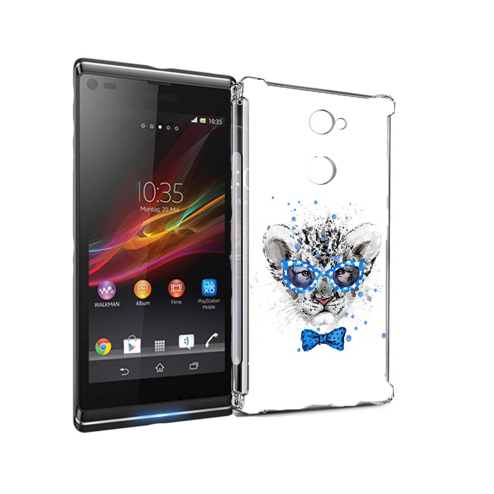 

Чехол MyPads Tocco для Sony Xperia L2 тигренок с бабочкой (PT99662.233.642), Прозрачный, Tocco