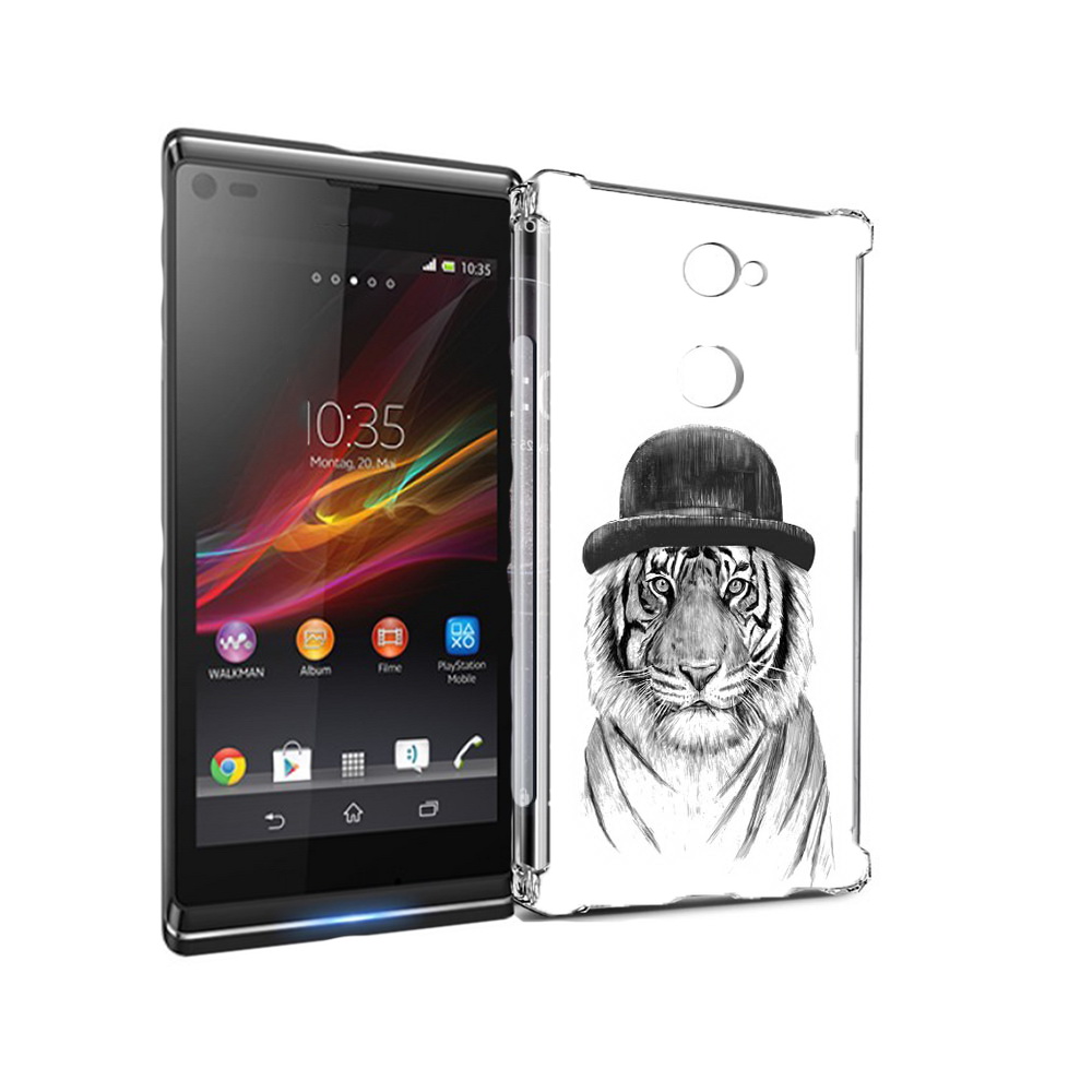 

Чехол MyPads Tocco для Sony Xperia L2 тигр британец (PT99662.233.641), Прозрачный, Tocco