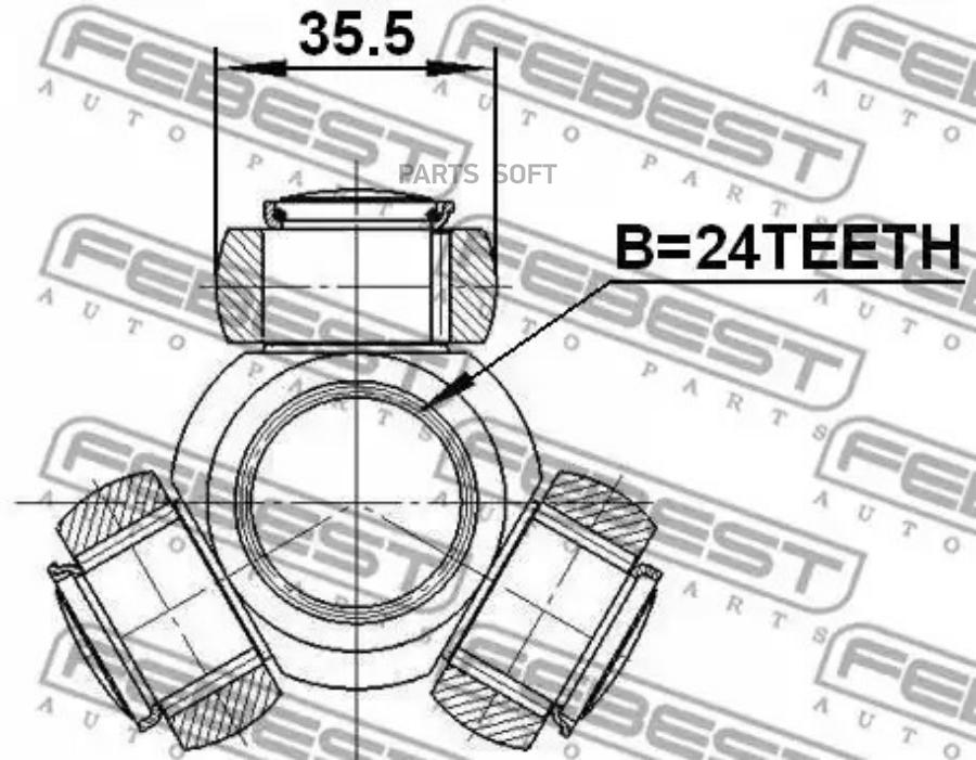 

Трипоид 24x35.5 febest 2716-c30