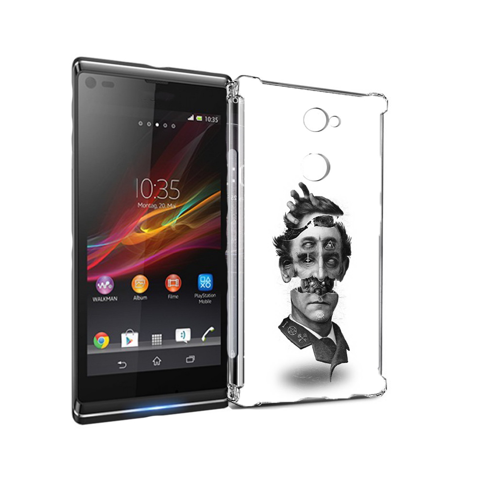 

Чехол MyPads Tocco для Sony Xperia L2 страшное лицо абстракция (PT99662.233.628), Прозрачный, Tocco