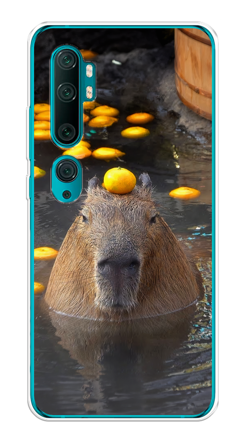 

Чехол на Xiaomi Mi Note 10/Mi Note 10 Pro "Капибара отдыхает", Коричневый;оранжевый;серый, 37350-1
