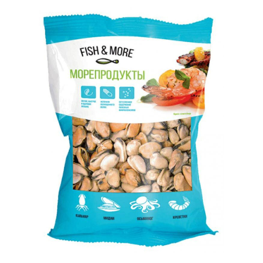 

Мидии Fish & More, замороженные, без заправки, очищенные, 500 гр