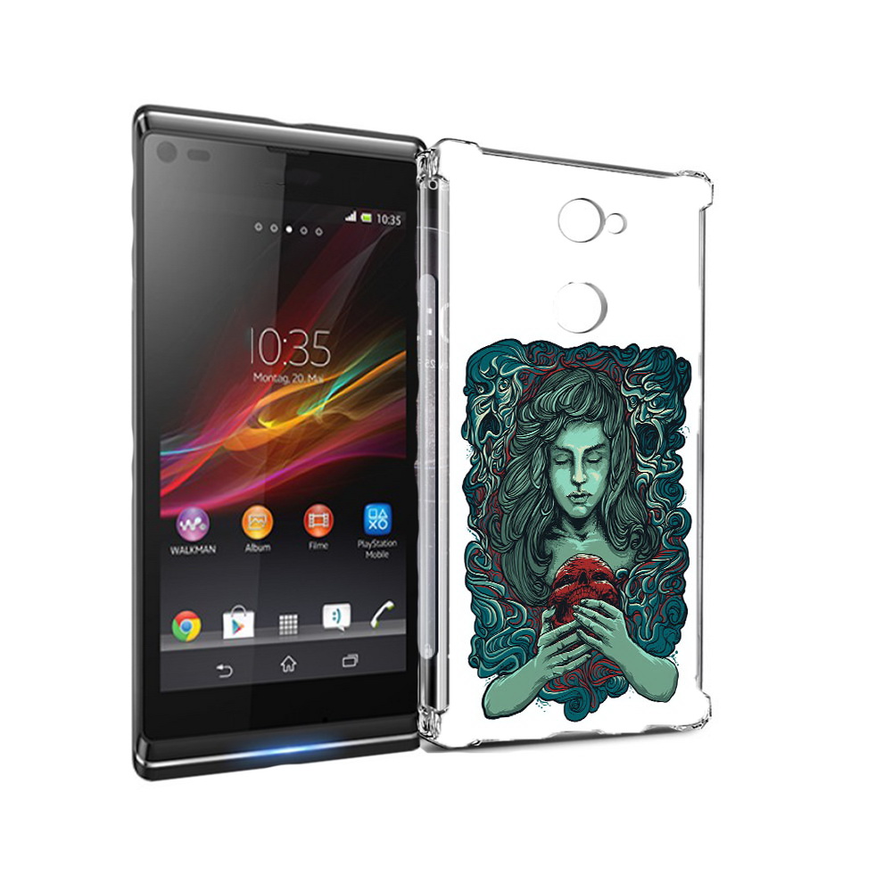 

Чехол MyPads Tocco для Sony Xperia L2 спящая девушка (PT99662.233.619), Прозрачный, Tocco