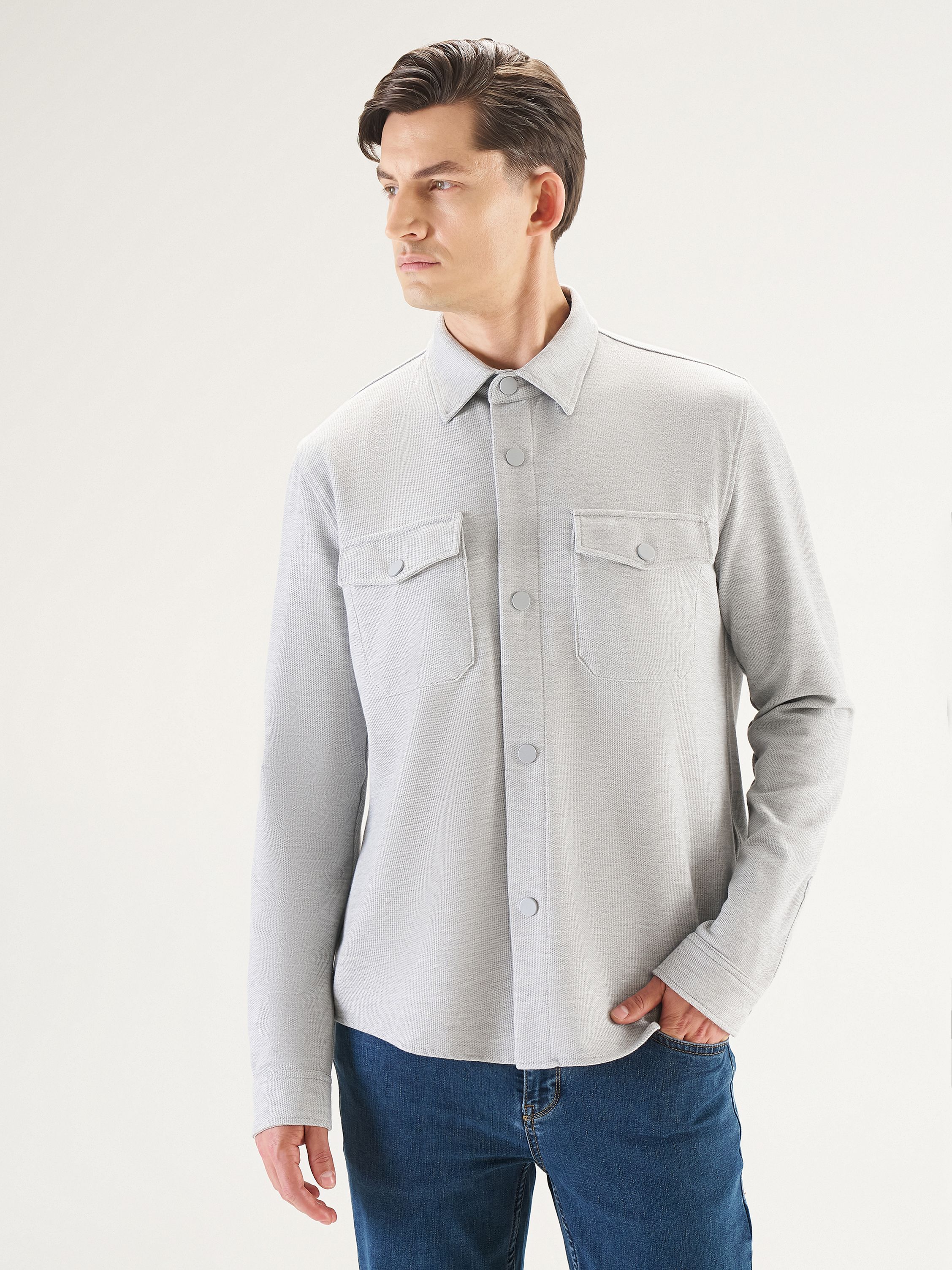 

Рубашка мужская Cacharel G051SZ0040LE DEOR серая L, Серый, G051SZ0040LE DEOR