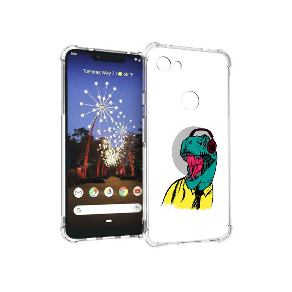

Чехол MyPads Tocco для Google Pixel 3 XL дино, Прозрачный, Tocco