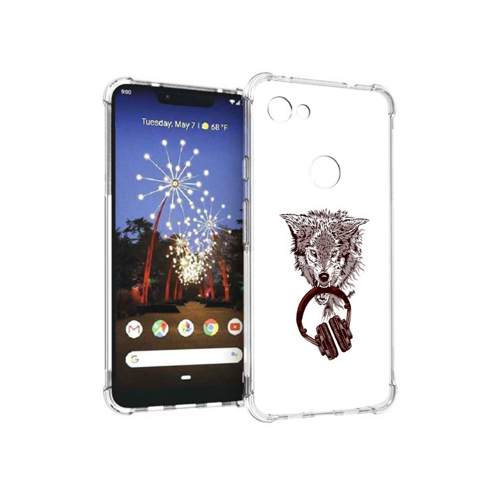 

Чехол MyPads Tocco для Google Pixel 3 XL дикий волк, Прозрачный, Tocco