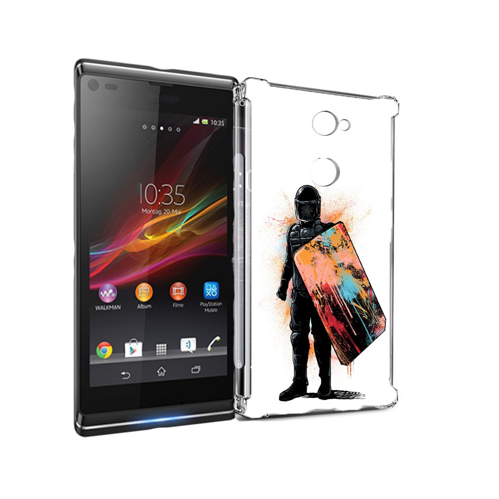 

Чехол MyPads Tocco для Sony Xperia L2 солдат с красочным щитом (PT99662.233.614), Прозрачный, Tocco