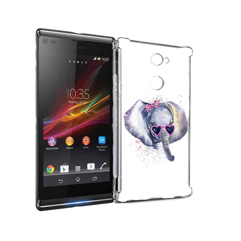 

Чехол MyPads Tocco для Sony Xperia L2 слоник в очках (PT99662.233.608), Прозрачный, Tocco