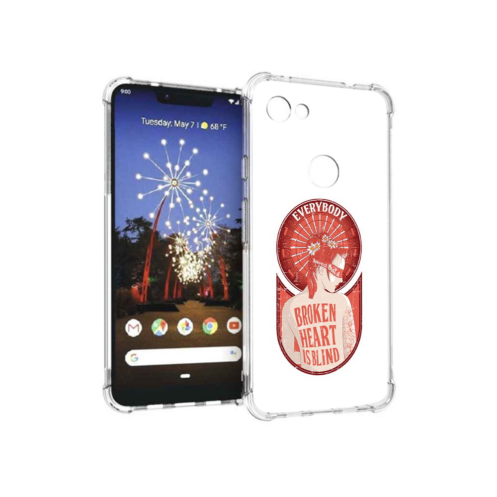 

Чехол MyPads Tocco для Google Pixel 3 XL девушка разбитое сердце, Прозрачный, Tocco