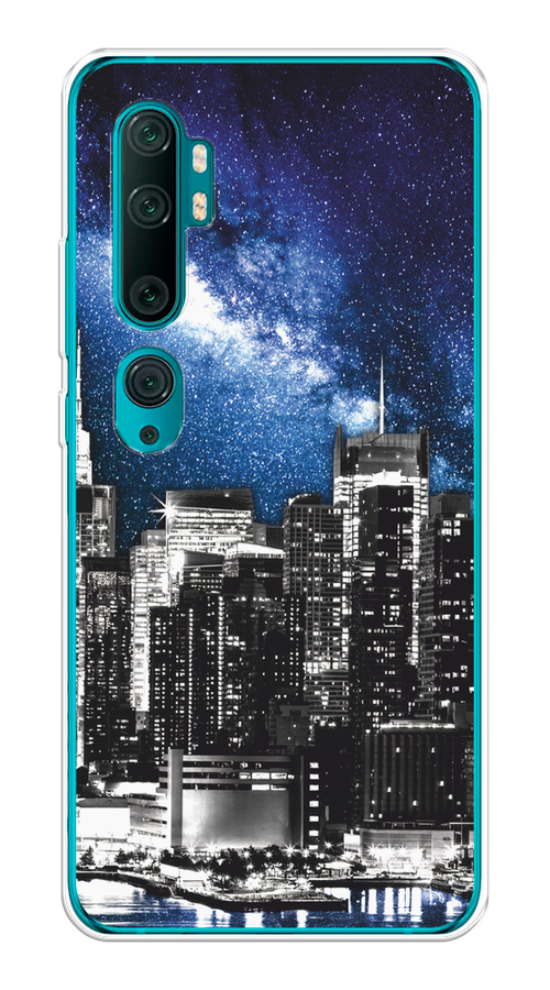 

Чехол на Xiaomi Mi Note 10/Mi Note 10 Pro "Космический Нью-Йорк", Синий;серый, 37350-1