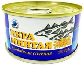 Икра минтая Полюс пробойная 130 г