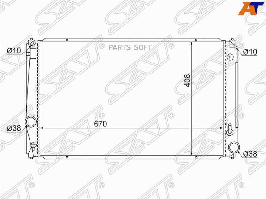 

Sat Радиатор Toyota Rav4 05-/Vanguard/Estima 06-/Alphard 08-/Vellfire/Tarago 06- 1Az/2Az/3
