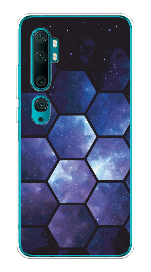 

Чехол на Xiaomi Mi Note 10/Mi Note 10 Pro "Соты космос", Черный;фиолетовый, 37350-1
