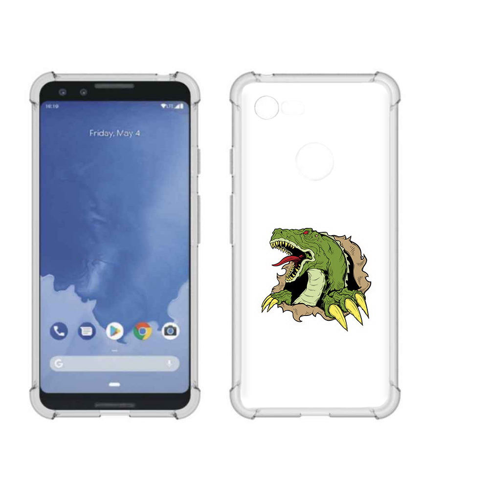 

Чехол MyPads Tocco для Google Pixel 3 годзила, Прозрачный, Tocco