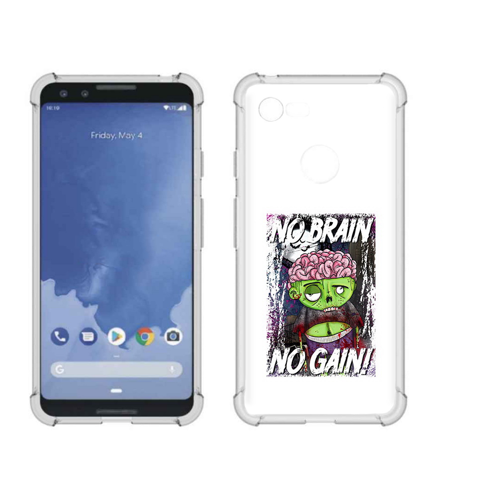 

Чехол MyPads Tocco для Google Pixel 3 глупый зомби, Прозрачный, Tocco