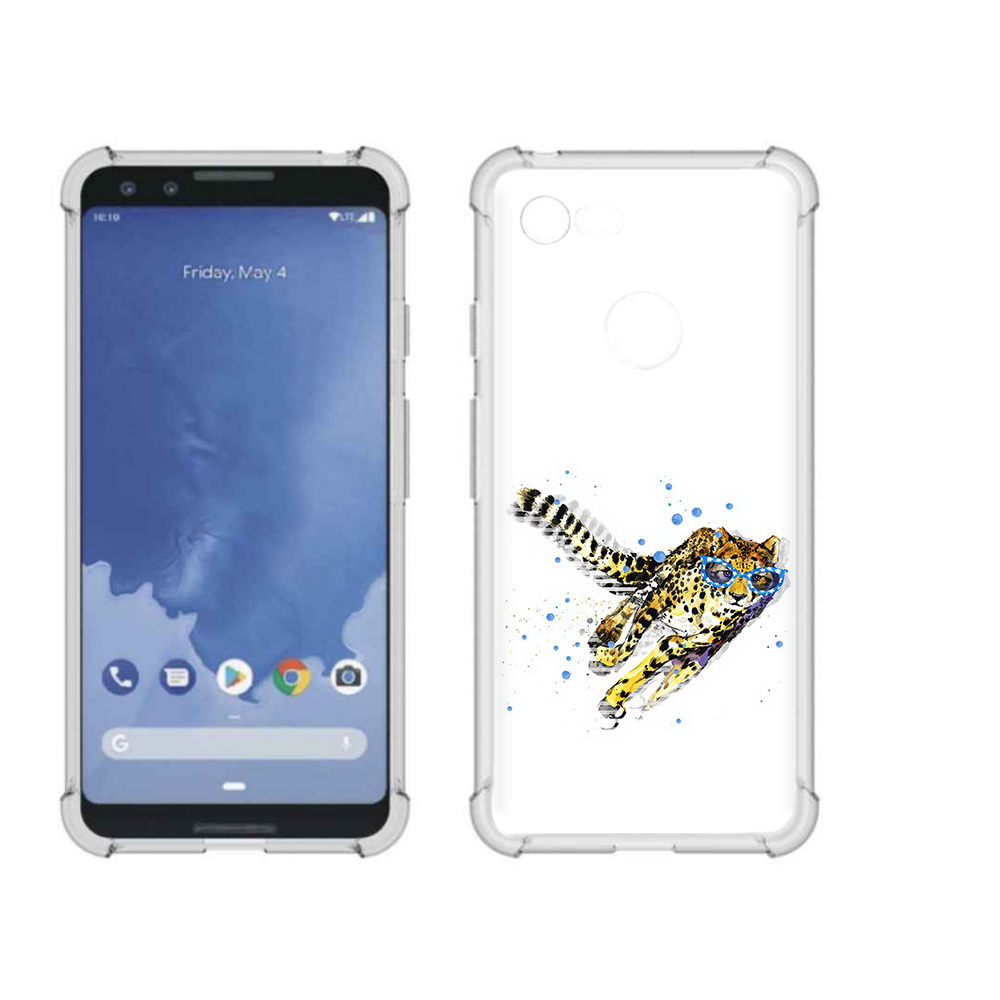 

Чехол MyPads Tocco для Google Pixel 3 гепард в очках, Прозрачный, Tocco