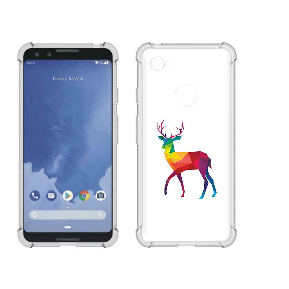 

Чехол MyPads Tocco для Google Pixel 3 геометрический олень, Прозрачный, Tocco