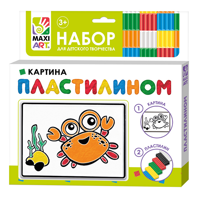 Картина пластилином Крабик Maxi Art 10 х 15 см