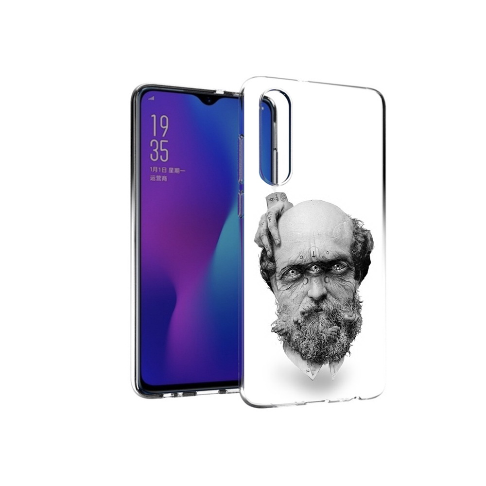 

Чехол MyPads Tocco для Huawei P30 страшный бородатый мужчина абстракция, Прозрачный, Tocco