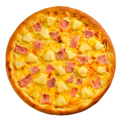 Пицца Окей с ветчиной и ананасами охлажденная +-100 г