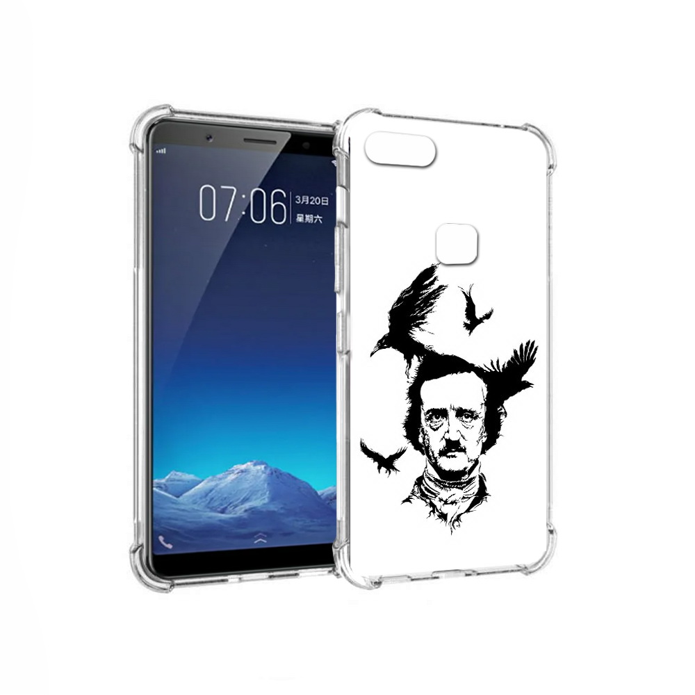 

Чехол MyPads Tocco для Vivo X20 Эдгар Аллан черно белый (PT108350.433.204), Прозрачный, Tocco