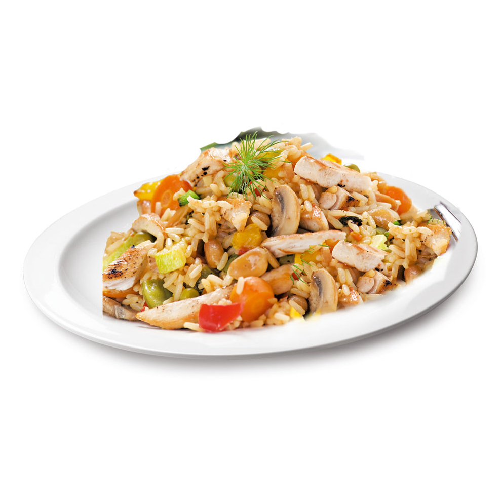 

Ризотто Окей с овощами и курицей +-100 г