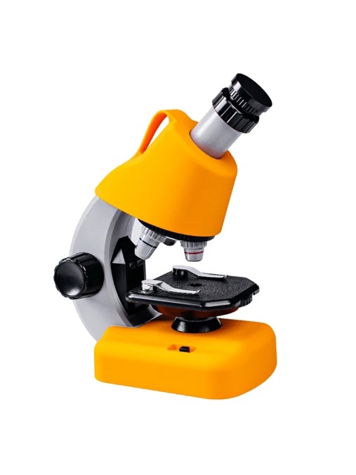 Микроскоп детский Prolike в комплекте с кейсом, желтый