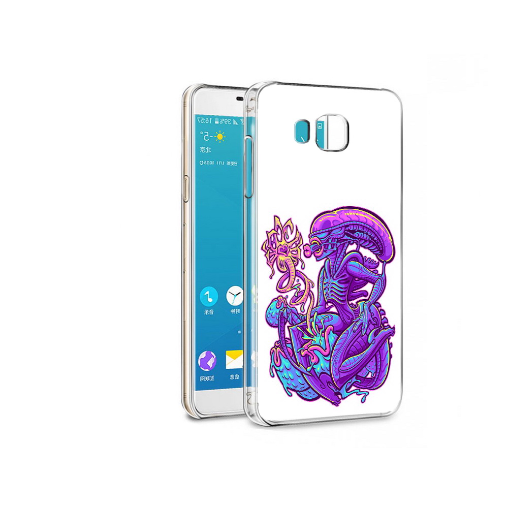 

Чехол MyPads Tocco для Samsung Galaxy C7 чужой фиолетовый цвет (PT38867.551.693), Прозрачный, Tocco