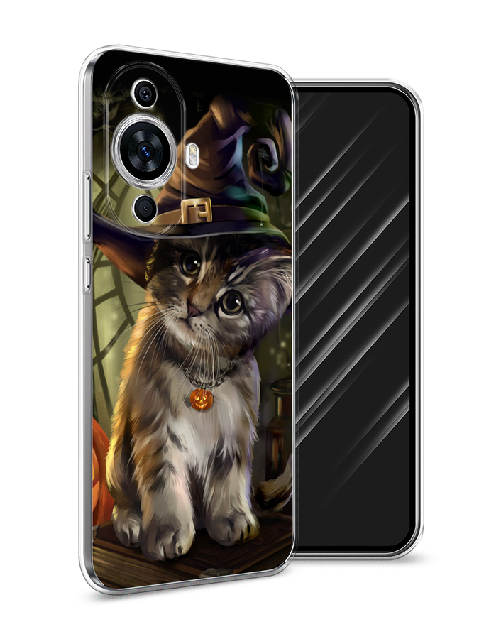 

Чехол Awog на Huawei Nova 11 "Кот на Хэллоуин", Зеленый;серый, 6121250-2