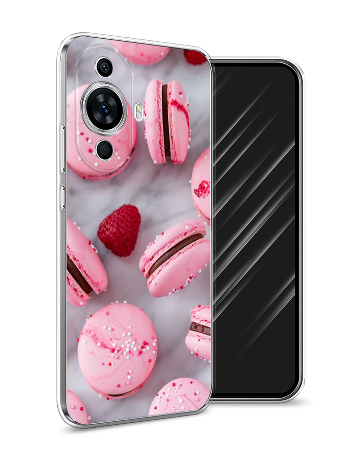 

Чехол Awog на Huawei Nova 11 "Макарони с малиной", Серый;розовый, 6121250-10
