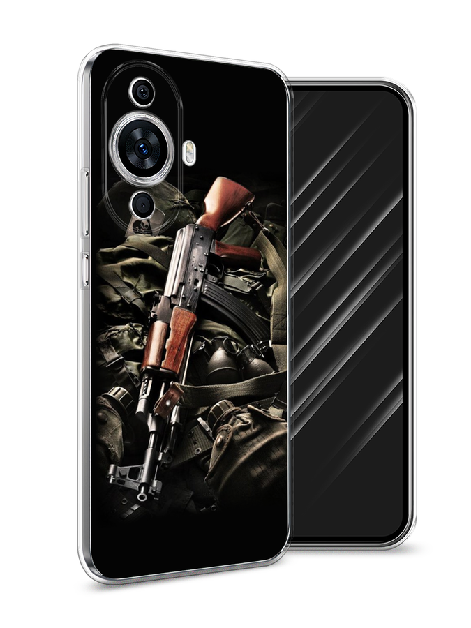 

Чехол Awog на Huawei Nova 11 "Автомат", Черный;коричневый;серый, 6121250-5