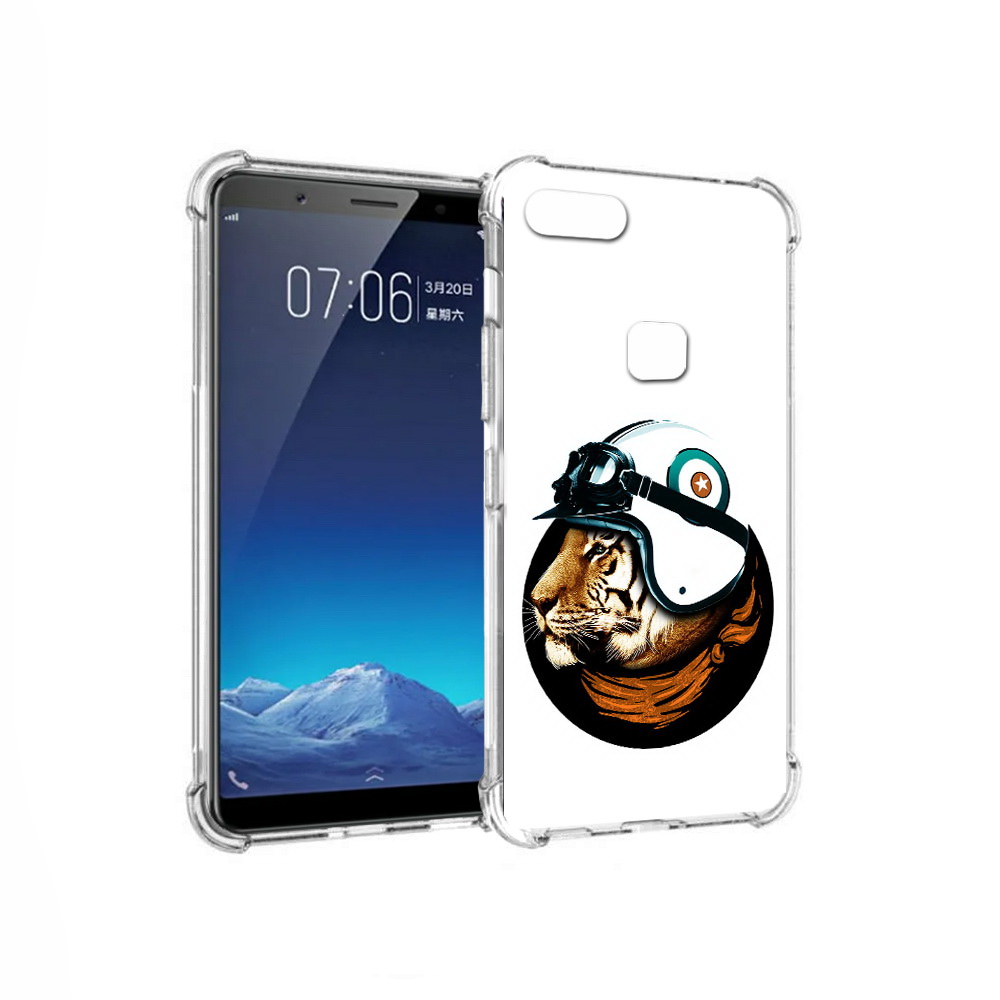 

Чехол MyPads Tocco для Vivo X20 Тигр в шлеме (PT108350.433.171), Прозрачный, Tocco