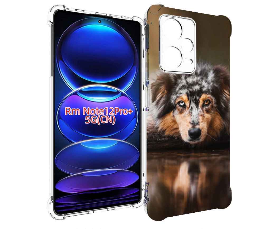

Чехол MyPads австралииская овчарка для Xiaomi Redmi Note 12 Pro + Plus, Прозрачный, Tocco