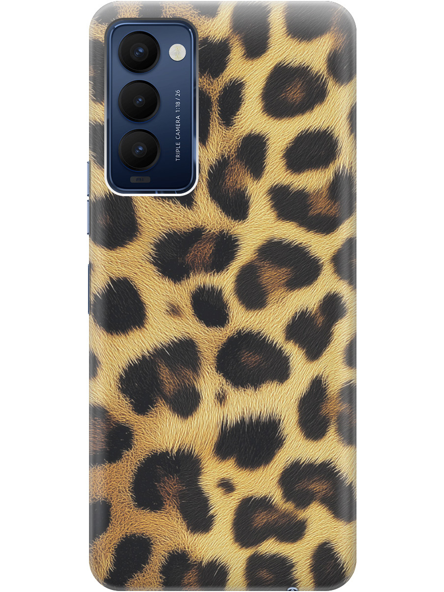

Силиконовый чехол на Tecno Camon 18/18P с принтом "Леопардовый паттерн", Прозрачный;желтый;черный, 741735932